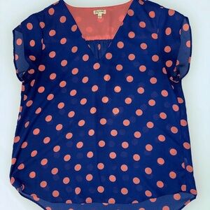 Lily White | Women’s/Juniors blouse | Size L | Blue/pink